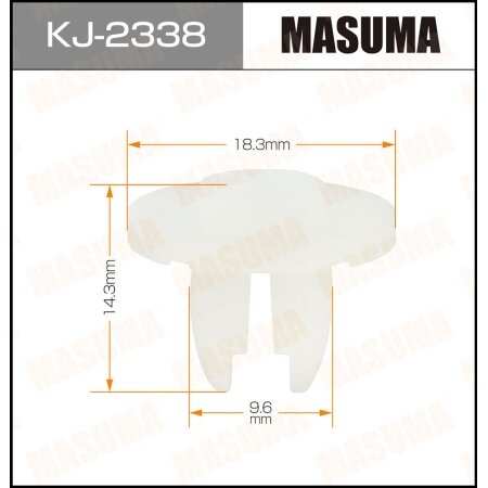 Retainer clip Masuma plastic, KJ-2338