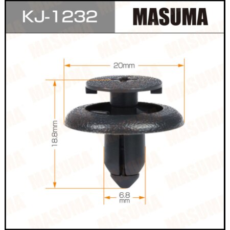 Retainer clip Masuma plastic, KJ-1232