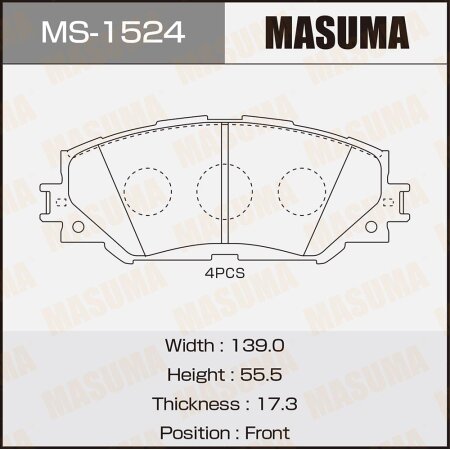 Brake pads Masuma, MS-1524