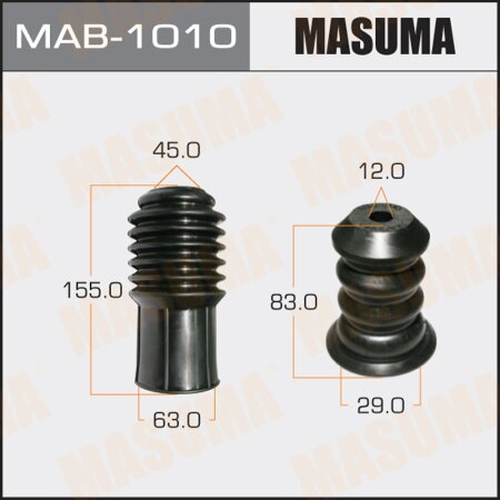 Shock absorber boot Masuma universal, bump stop D=12, H=83, MAB-1010