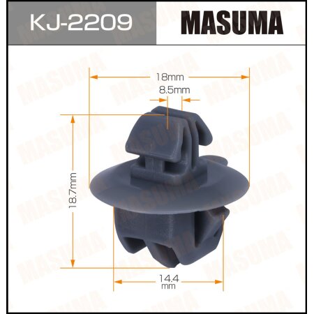 Retainer clip Masuma plastic, KJ-2209