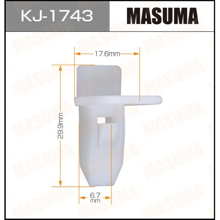 Retainer clip Masuma plastic, KJ-1743