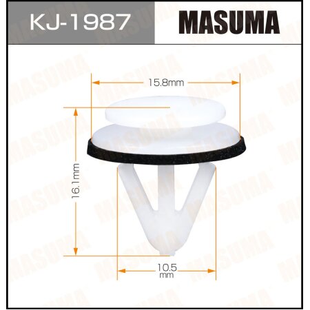 Retainer clip Masuma plastic, KJ-1987