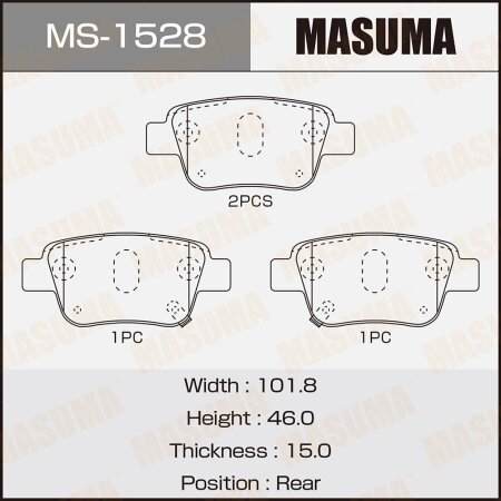 Brake pads Masuma, MS-1528