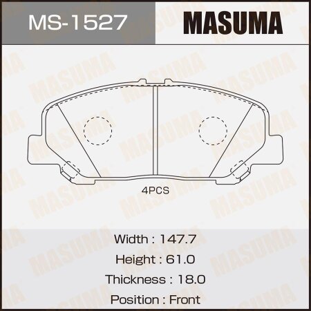 Brake pads Masuma, MS-1527