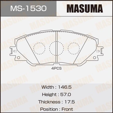 Brake pads Masuma, MS-1530