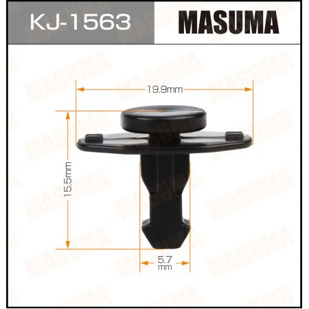 Retainer clip Masuma plastic, KJ-1563