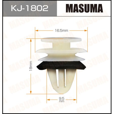 Retainer clip Masuma plastic, KJ-1802