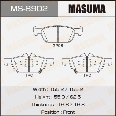 Brake pads Masuma, MS-8902