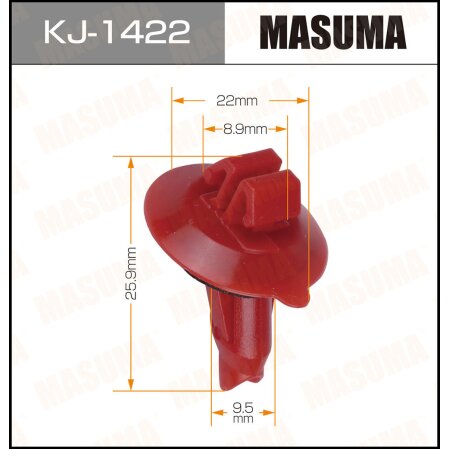 Retainer clip Masuma plastic, KJ-1422