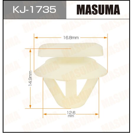 Retainer clip Masuma plastic, KJ-1735