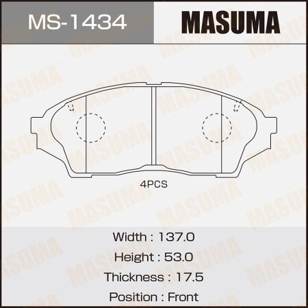 Brake pads Masuma, MS-1434