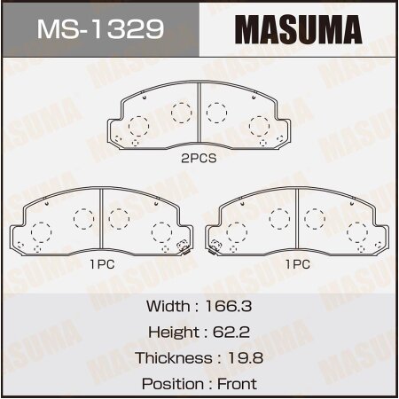 Brake pads Masuma, MS-1329