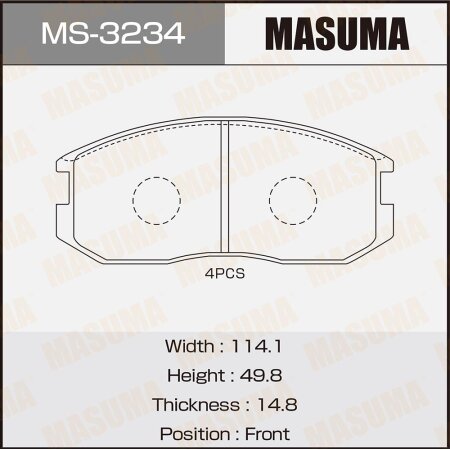 Brake pads Masuma, MS-3234