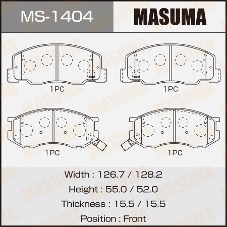 Brake pads Masuma, MS-1404