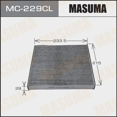 Cabin air filter Masuma charcoal, MC-229CL