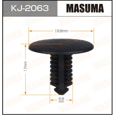 Retainer clip Masuma plastic, KJ-2063