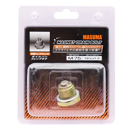 Oil drain plug Masuma (with magnet) M18x1.5, M-75