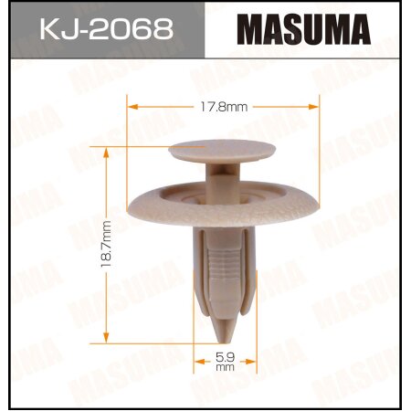 Retainer clip Masuma plastic, KJ-2068