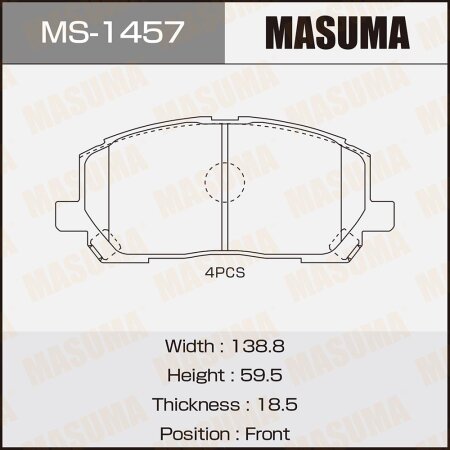 Brake pads Masuma, MS-1457