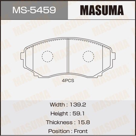 Brake pads Masuma, MS-5459