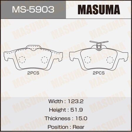 Brake pads Masuma, MS-5903