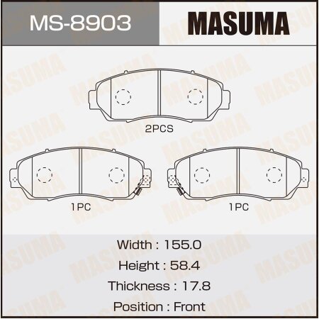 Brake pads Masuma, MS-8903