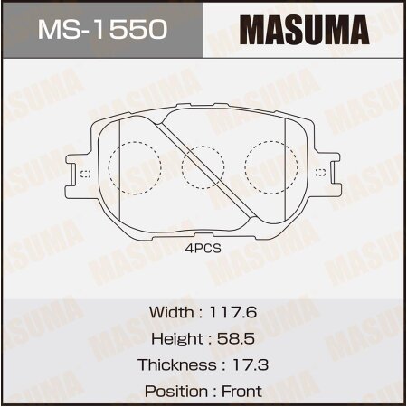 Brake pads Masuma, MS-1550