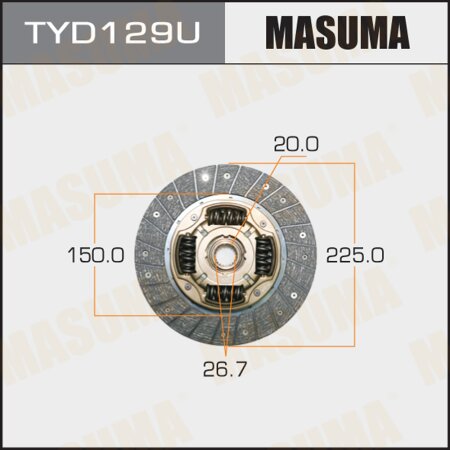 Clutch disc Masuma, TYD129U