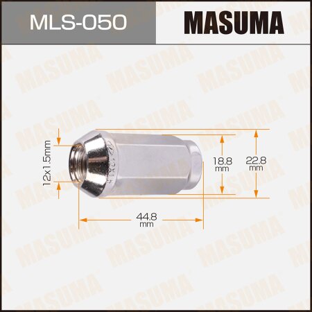 Wheel nut Masuma M12x1.5(R) size 19, MLS-050