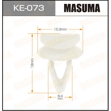 Retainer clip Masuma plastic, KE-073