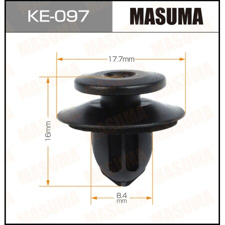 Retainer clip Masuma plastic, KE-097