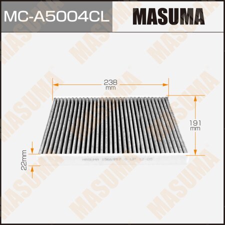 Cabin air filter Masuma charcoal, MC-A5004CL