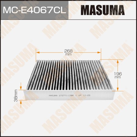 Cabin air filter Masuma charcoal, MC-E4067CL