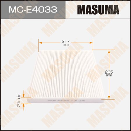 Cabin air filter Masuma, MC-E4033