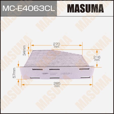 Cabin air filter Masuma, MC-E4063CL