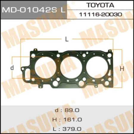 4-layer head gasket (metal-elastomer) Masuma, thickness 1,30mm, MD-01042SLH