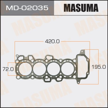 Head gasket (graphene-elastomer) Masuma, thickness 1,20mm, MD-02035