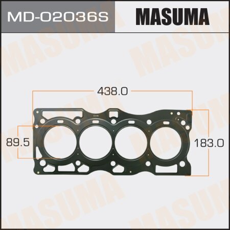 3-layer head gasket (metal-elastomer) Masuma, thickness 0,60mm, MD-02036S