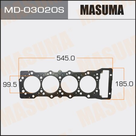 3-layer head gasket (metal-elastomer) Masuma, thickness 0,57mm, MD-03020S