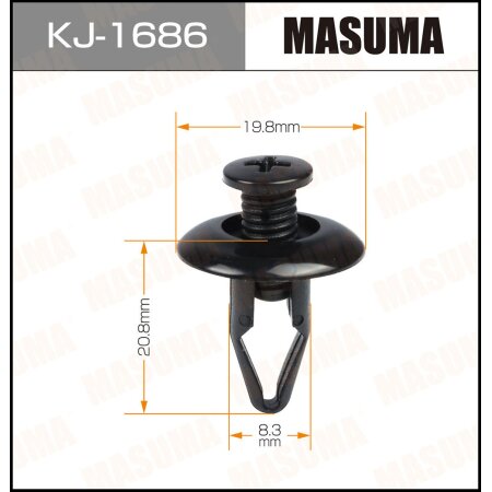 Retainer clip Masuma plastic, KJ-1686