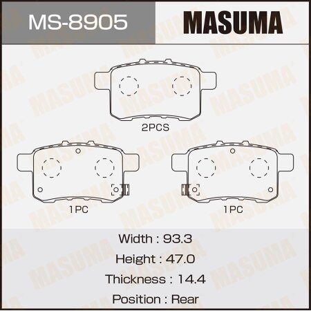 Brake pads Masuma, MS-8905