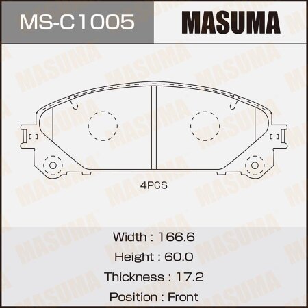 Brake pads Masuma, MS-C1005