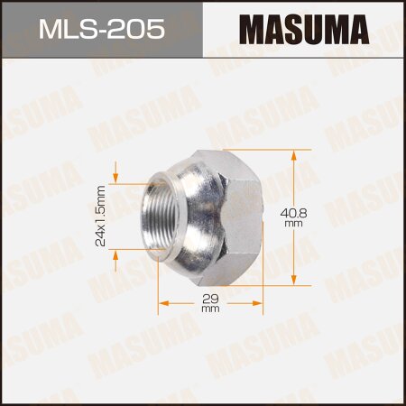 Wheel nut Masuma M 24x1.5(R) size 41 open-end, MLS-205