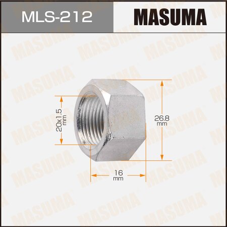 Wheel nut Masuma M 20x1.5(R) size 27 open-end, MLS-212