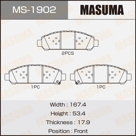 Brake pads Masuma, MS-1902