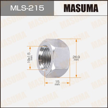 Wheel nut Masuma M 19x1.5(R) size 27 open-end, MLS-215