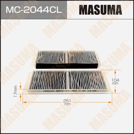 Cabin air filter Masuma charcoal, MC-2044CL