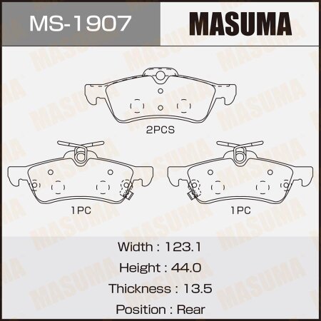 Brake pads Masuma, MS-1907