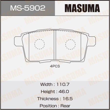 Brake pads Masuma, MS-5902